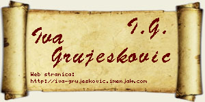 Iva Grujesković vizit kartica